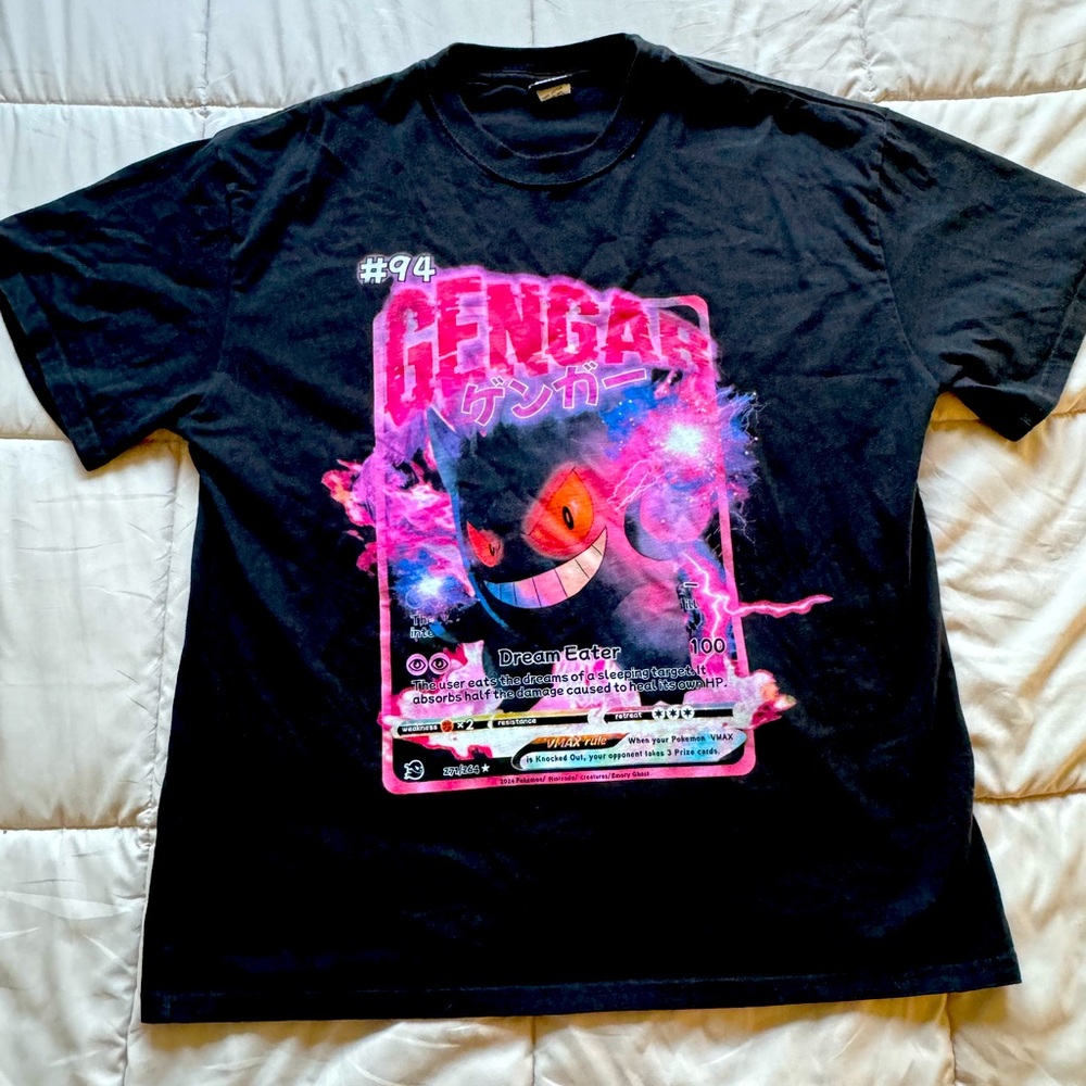 Vintage Retro Style Pokémon Graphic Tee T Shirt Mens Large Black Sworn Crooks